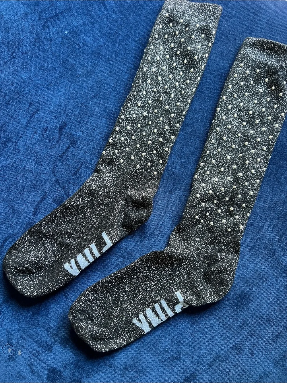 PINK Sparkle Grip Knee-High Socks